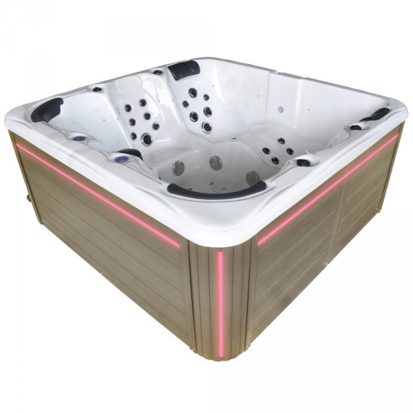 Whirlpool Outdoor Außenwhirlpool Hot Tub Spa Pool HE-306 weiß-hellgrau