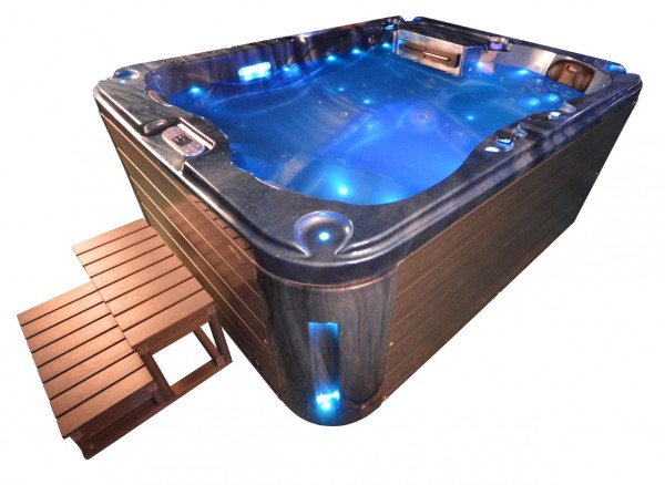 Whirlpool Outdoor Außenwhirlpool Hot Tub Spa Pool SP 201-100 blau - dunkelgrau