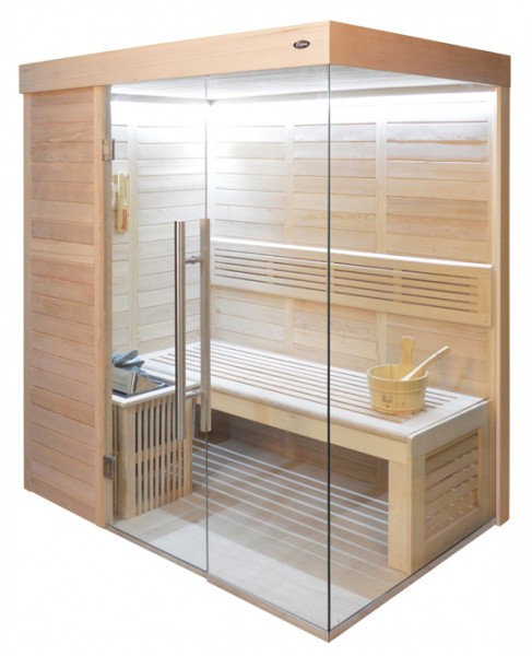 Sauna HE 4018-1 Eco-Ofen, 180x120cm B/T