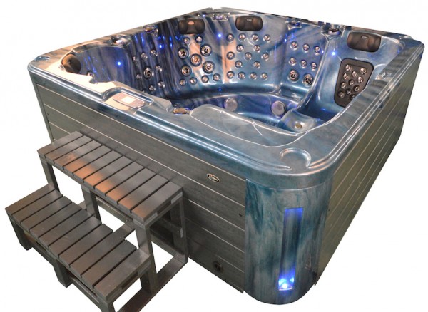 Whirlpool Outdoor Aussenwhirlpool Hot Tub Spa Pool AR 561-200 blau-dunkelgrau